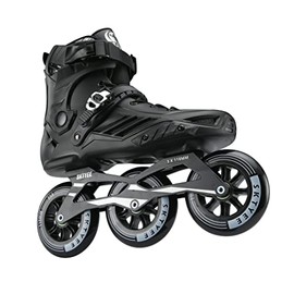 3 Wheels Inline Skates for Men Women, High Performance Adult Inline Speed Skates with 110mm Wheels, Professional Fitness Speed Skates for Unisex Black