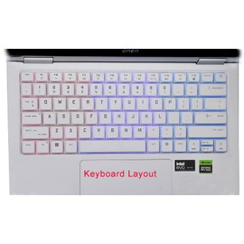 Silicone Keyboard Cover Skin Compatible for 2024 HP OMEN Transcend Gaming Laptop 14-fb 14t-fb Series 14-fb0097nr 14t-fb000 14" (Clear)