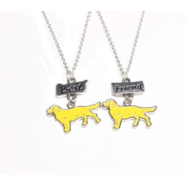 Mummumi Best Friend Necklaces, Friendship Lovely Pet Dogs Pendant Fashion Dogs Set Metal Necklace for Valentine's Day Present Birthday Christmas(Pug,Tidy,Bichon Frise,Schnauzer,Husky)