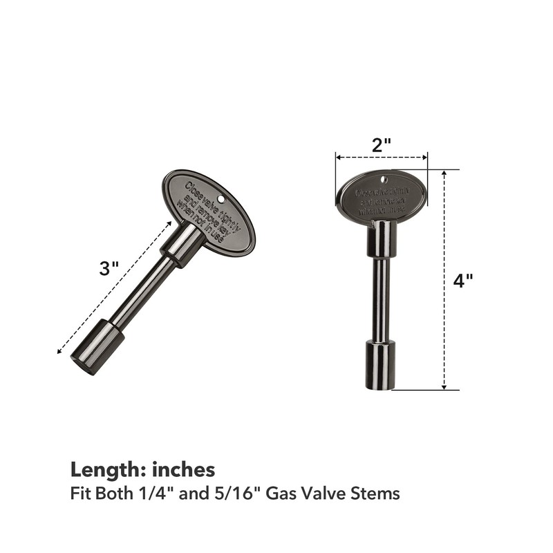 Skyflame Universal Gas Valve Key Fits 1/4" and 5/16" Gas