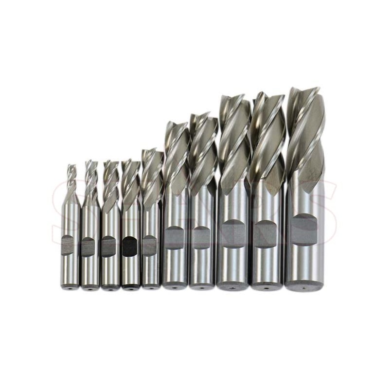 Shars 3/16" - 3/4" 10 PCS HSS Uncoated 4 Flutes