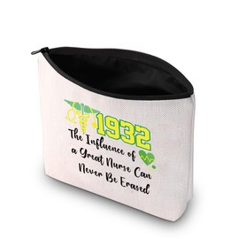 PXTIDY Chi Eta Nursing Sorority Gift The Influence Of a Great Nurse Can Never Be Erased Makeup Bag Eta Phi Paraphernalia Gifts