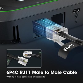 VIVOSUN RJ11 Cable, Connects Grow Lights to GrowHub Controller E42A, 10 Feet