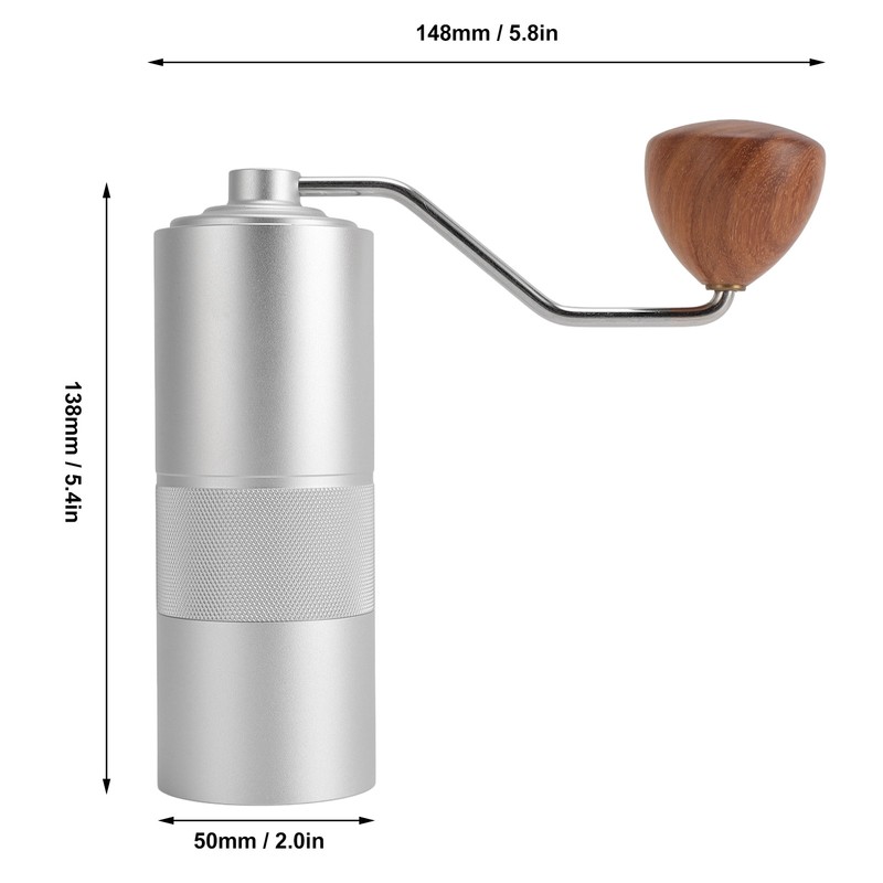 Manual Coffee Grinder Coffee Maker Aluminum Alloy Hand Crank Coffee