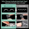 LEYKOSH Puntas de uñas Leykosh extra cortas con forma de