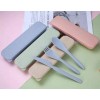 Clicmania Set Cubiertos Portatiles De Fibra De Trigo Libre Bpa