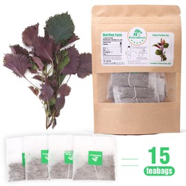 EidolonGreen [China Medicinal Herb]100% Natural Perilla Frutescens Tea,Organic Perillae Folium tea,(Perillae Folium/Zisuye/紫苏叶/자소엽) Non-GMO, Caffeine-Free,15 Bleach-Free Tea Bags