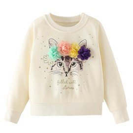 Codkkre Girls' Sweatshirt for Children Cute Cartoon Sweater Girls Long Sleeve Cotton Shirts Age 2-7 Years, Style 7