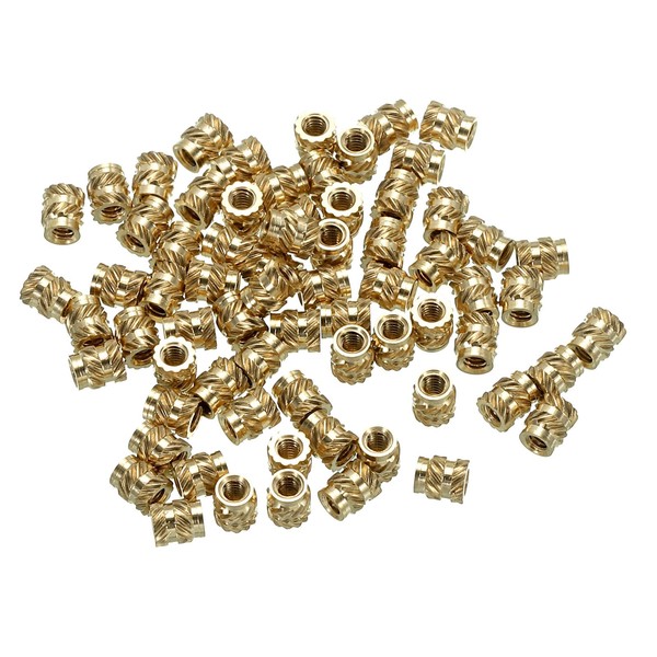 sourcing map M2 Threaded Inserts, 70 Pcs Metric Knurled Nuts