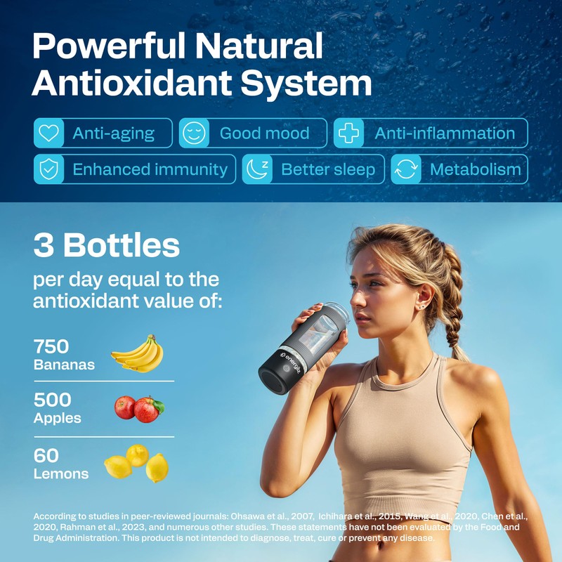 Energilz Hydrogen Water Bottle | Large 16.2 oz (480 ml)