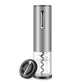 WIWONEY Cavatappi Elettrico Ricaricabile in Acciaio INOX, Apribottiglie Elettrico Professionale con Dispositivo di Rimozione Della Iamina e Cavo di Ricarica Micro USB