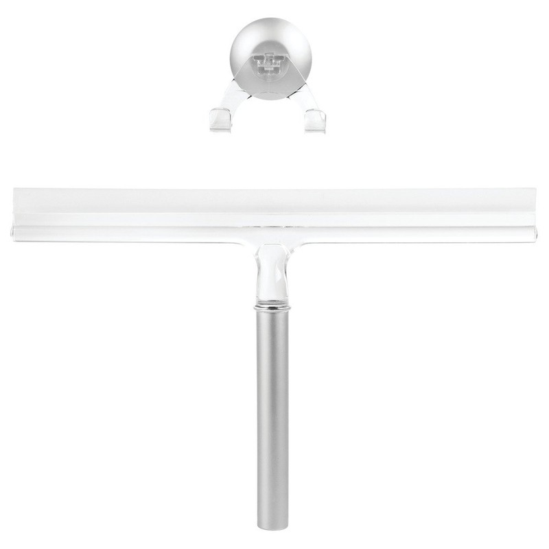 iDesign Metra Ultra Rustproof Aluminum Bathroom Shower Squeegee with Suction