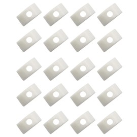 Half Moon Nuts JCBIZ 20pcs 1.18" White Nylon M6 Half Moon Nuts Washer Spacer Furniture Hardware Accessories for Furniture Connect