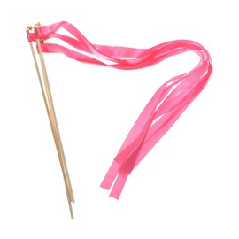 MECCANIXITY 15Pcs Wedding Ribbon Sticks Party Ribbon Streamers Sticks for Wedding Party Celebration Rose Pink