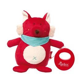 Sigikid 42128 Musical Box Elephant 17 x 16 x 10 cm Grey Fox red