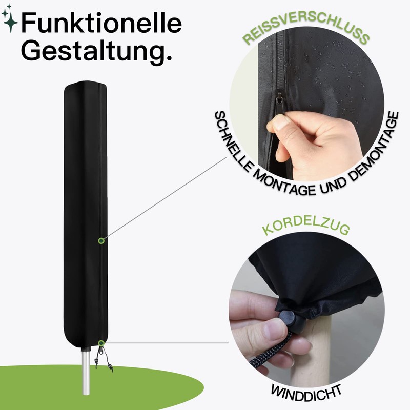 Awnic Protective Cover for Rotary Clothes Dryer Waterproof Tear-Resistant