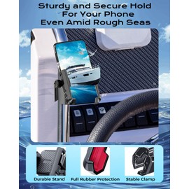 Giftaroo Marine Cell Phone Mount – 1s Lock & Release Holder for Boat Dash Accessories, EZGO Club Car Yamaha Golf Cart Bicycle Harley ATV & Rydex X3 Motorcycle