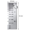 Weewooday 3 Pcs Wire/Metal Sheet Thickness Gauge Metal Tool Stainless