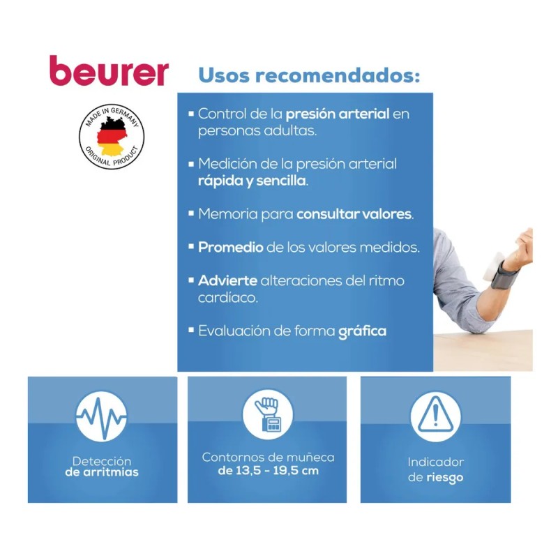 Beurer Baumanometro De Mueca - Bc30 Gris