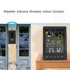 Weather Stations Wireless Indoor Outdoor Color Display Black 3 Channels