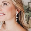 EVER FAITH Arete largos de Cristalde Novia de Boda, Moda