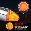 cciyu 9x 17 Led Amber Torpedo Cab Marker Lights Chrome