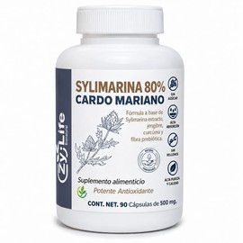 Extracto Sylimarina 80% Cardo Mariano Zy-Life 90 Caps Apoyo Hepático