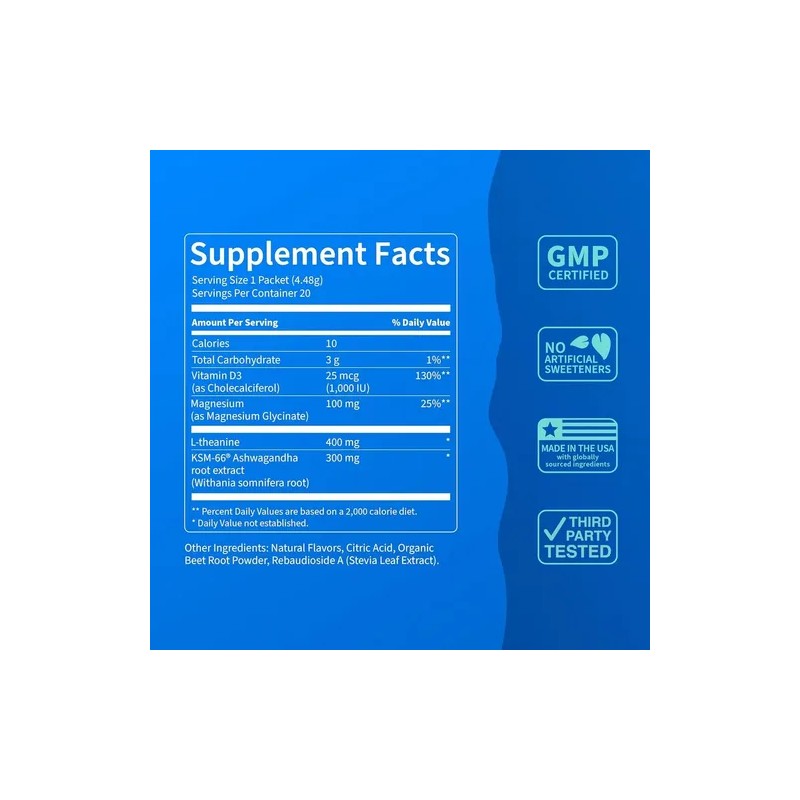 Suplemento Supercalm Bebida En Polvo 20 Bolsas Frambuesa