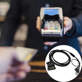 Cable de datos USB 2.0 a macho a HDTV en ángulo recto de 2 metros para máquinas POS para terminales de tarjetas de crédito, construcción de PVC, USB H