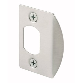 Prime-Line E 2457 Latch Strike Plate, Satin Nickel Finish (2 Pack)