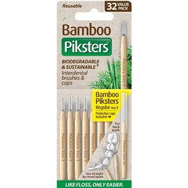Piksters Bamboo Interdental Brush (Size 3 - Yellow) X 32