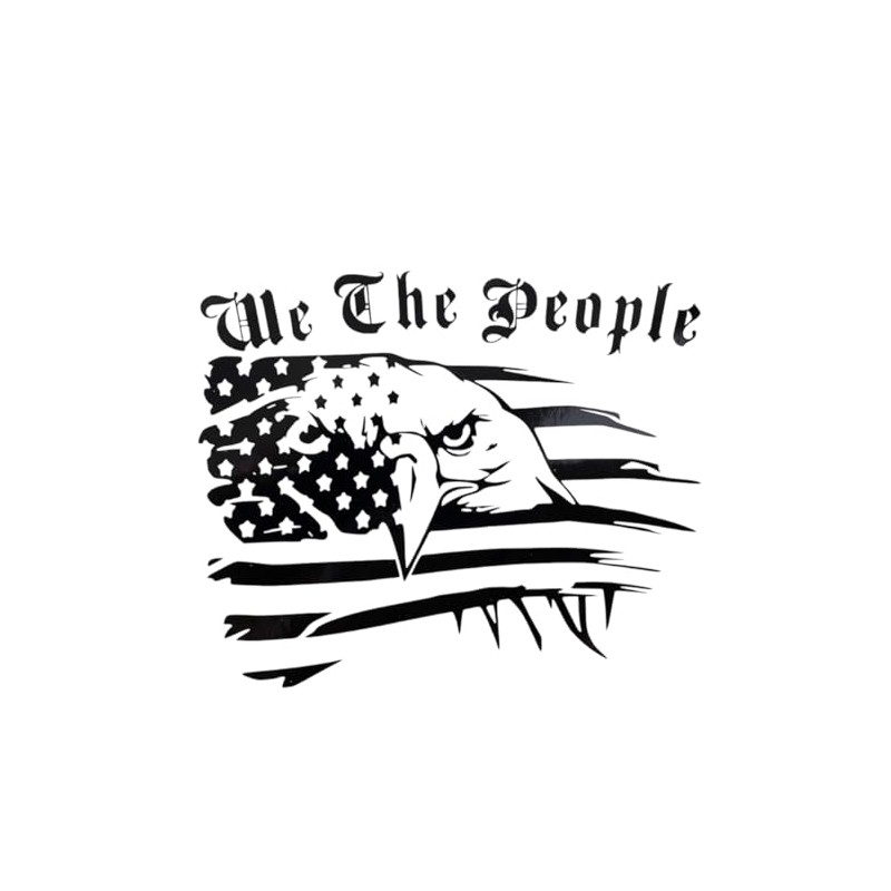 American Flag, We The People, Eagle, Vinyl Decal, Bumper Sticker,