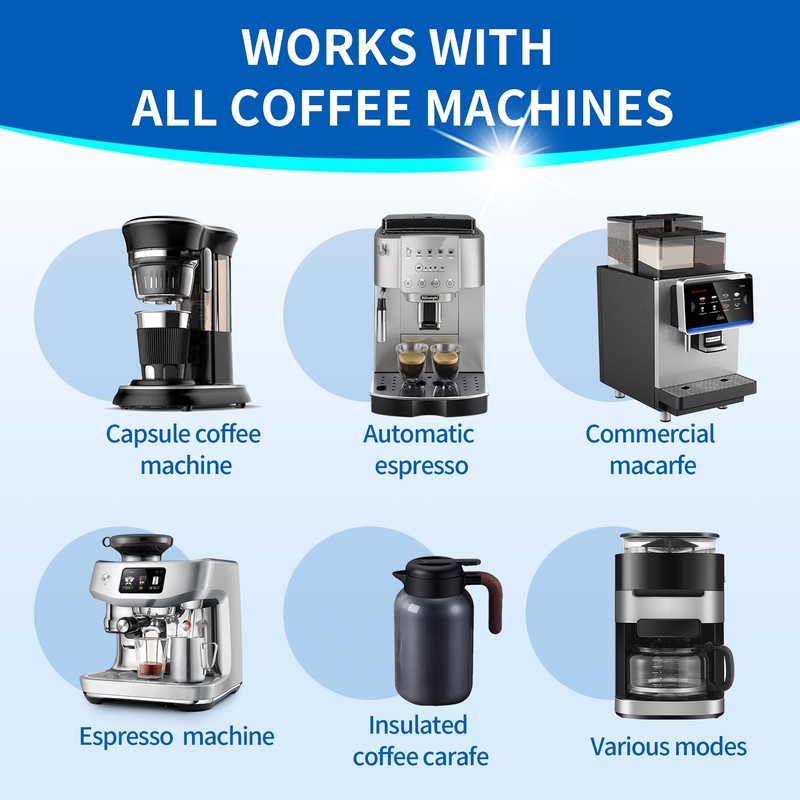 48Pack Coffee Machine Cleaner Descaler Tablets,Espresso Machine Cleaning Tabs,Cleaning Coffee
