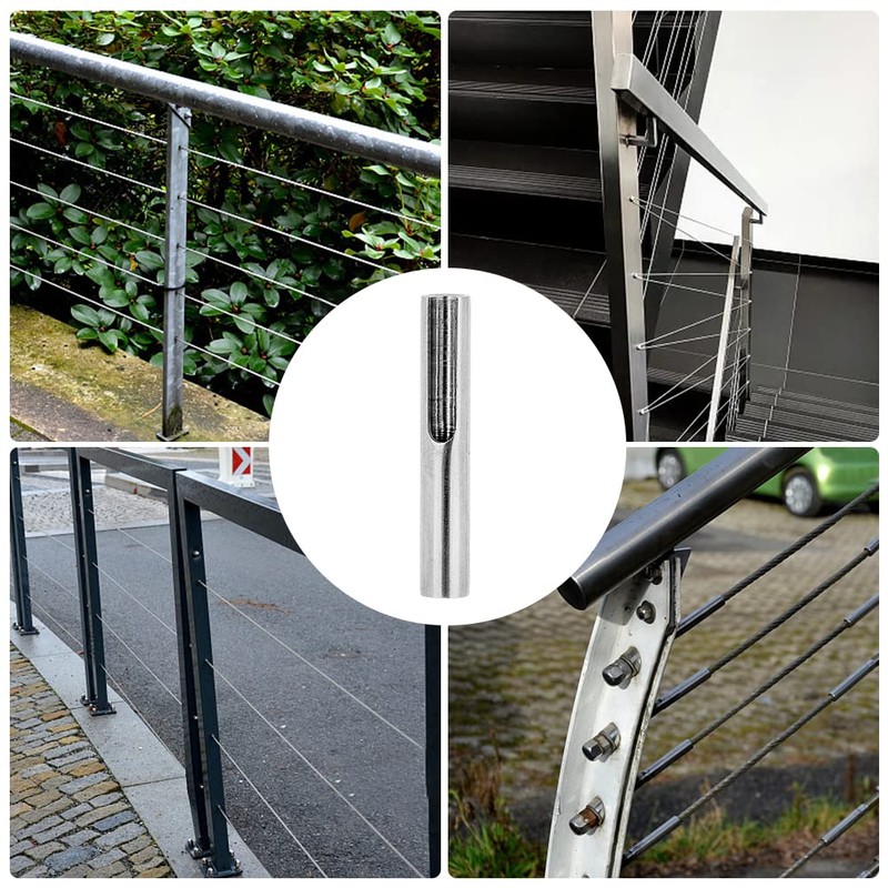 SUPERFINDINGS 10Pcs 316 Stainless Steel Invisible Cable Railing Kit Terminal