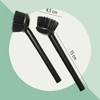 Washing Up Brush Black with Stainless Steel Handle, Set of