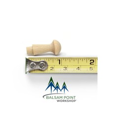 1-Inch Miniature Mini Unfinished Small Wood Shaker Pegs Paint or Stain for Crafts Includes Tenon Length of 3/16-Inch (50-Pack) - Balsam Point Workshop