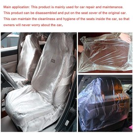Seat Cover,Car Seat Covers,100 Pieces Disposable Universal Plastic Seat Covers for Airplane Seats, Salon Chairs, Restaurant Seats, Bus Seats & More