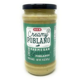 H‑E‑B Creamy Alfredo Poblano Pasta Sauce 15oz - 1 bottle