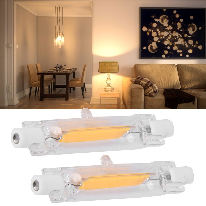 2Pcs R7S COB Bulb 5W 78mm Highlight Double Ended Flood