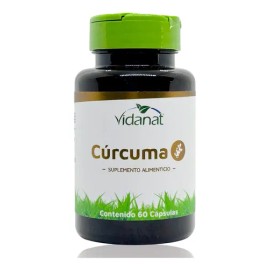 Cúrcuma 500 Mg 60 Cápsulas Vidanat. Sabor Sin sabor