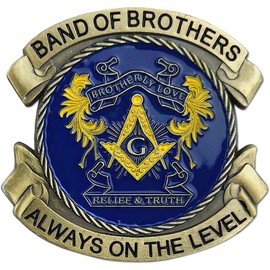 Freemason Challenge Coin - Masonic Coin Blue Lodge Freemasonry Collectible Gift - Brotherly Love