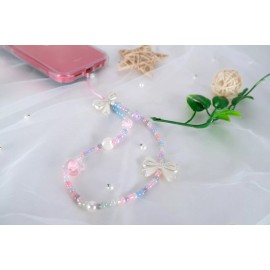 Handmade Butterfly Cell Phone Strap with Colorful Beads Kawaii Beaded Phone Charm USA