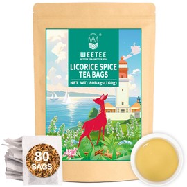 WT WEETEE Licorice Spice Herbal Tea Bags, 2g x 80 Counts, Sweet with Warming Spices Tea Includes Licorice Root, Ginger, Clove, Cinnamon & More, Natural Caffeine-free