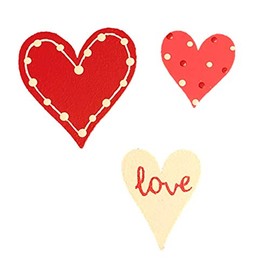 Roeda Brighten Your Life 13324R Heart Magnets Set of 3 Assorted Made in USA