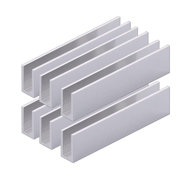 Aluminum Fixed Panel Shower Door U Channel for 3/8" Thick