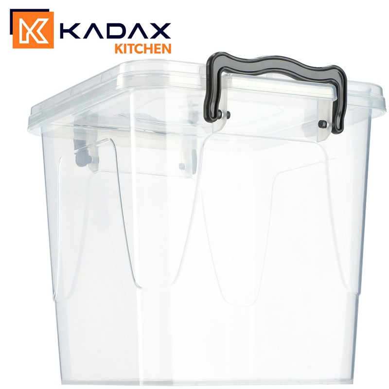 KADAX Storage Box with Lid, Robust Plastic Container, Lunch Box,