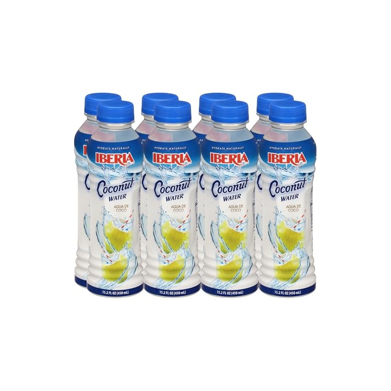 Iberia 100% Pure Coconut Water, 15.2 fl oz (Pack of
