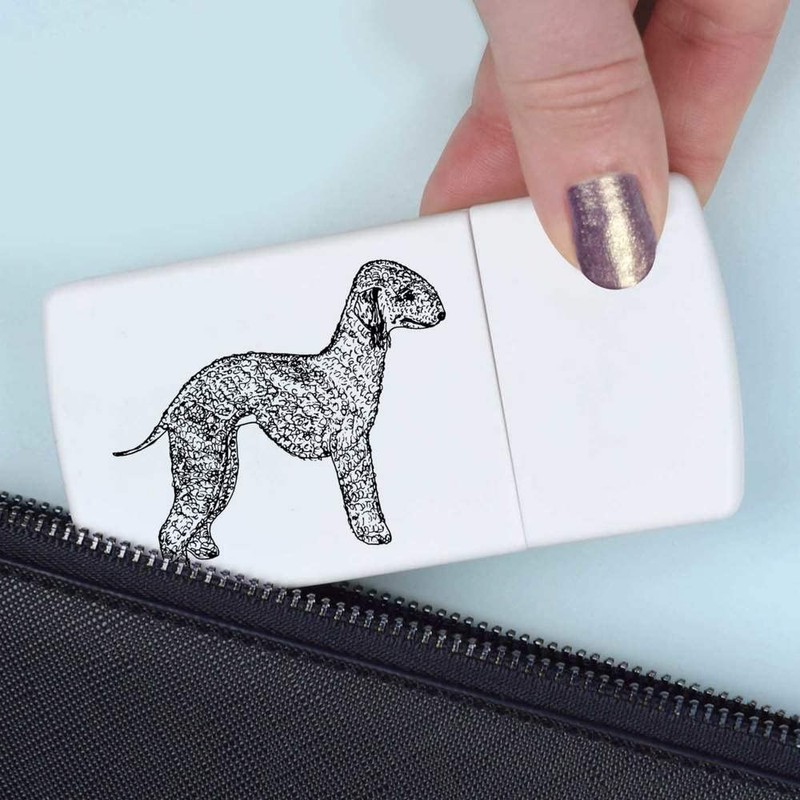 'Bedlington Terrier' Pill Box with Tablet Splitter (PI00018091)
