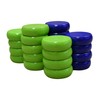 26 Blue and Lime Green Crokinole Discs - Full Set