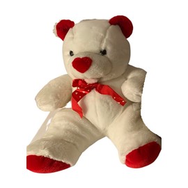 Weighted stuffed animal, large bear with 6 lbs, washable plush buddy, Aunt Sandy's Sewing